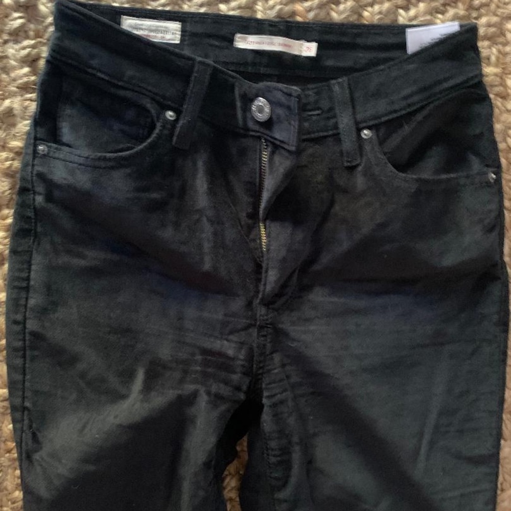 Levi's Velvet 721 High Rise Skinny Jeans Black 26